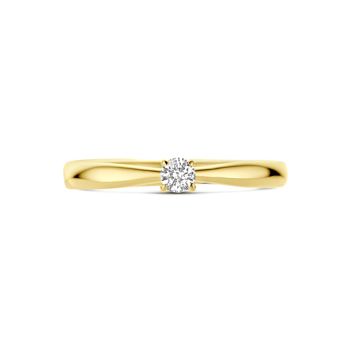 bague diamant 0.10ct h si or jaune 14K