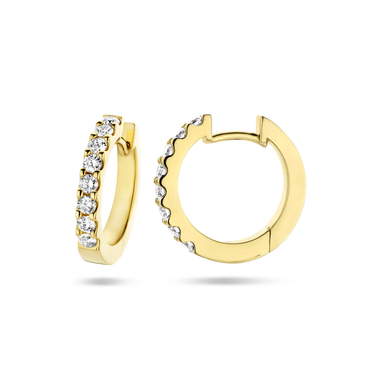 créoles diamant 0.50ct (2x 0.25ct) h si or jaune 14K