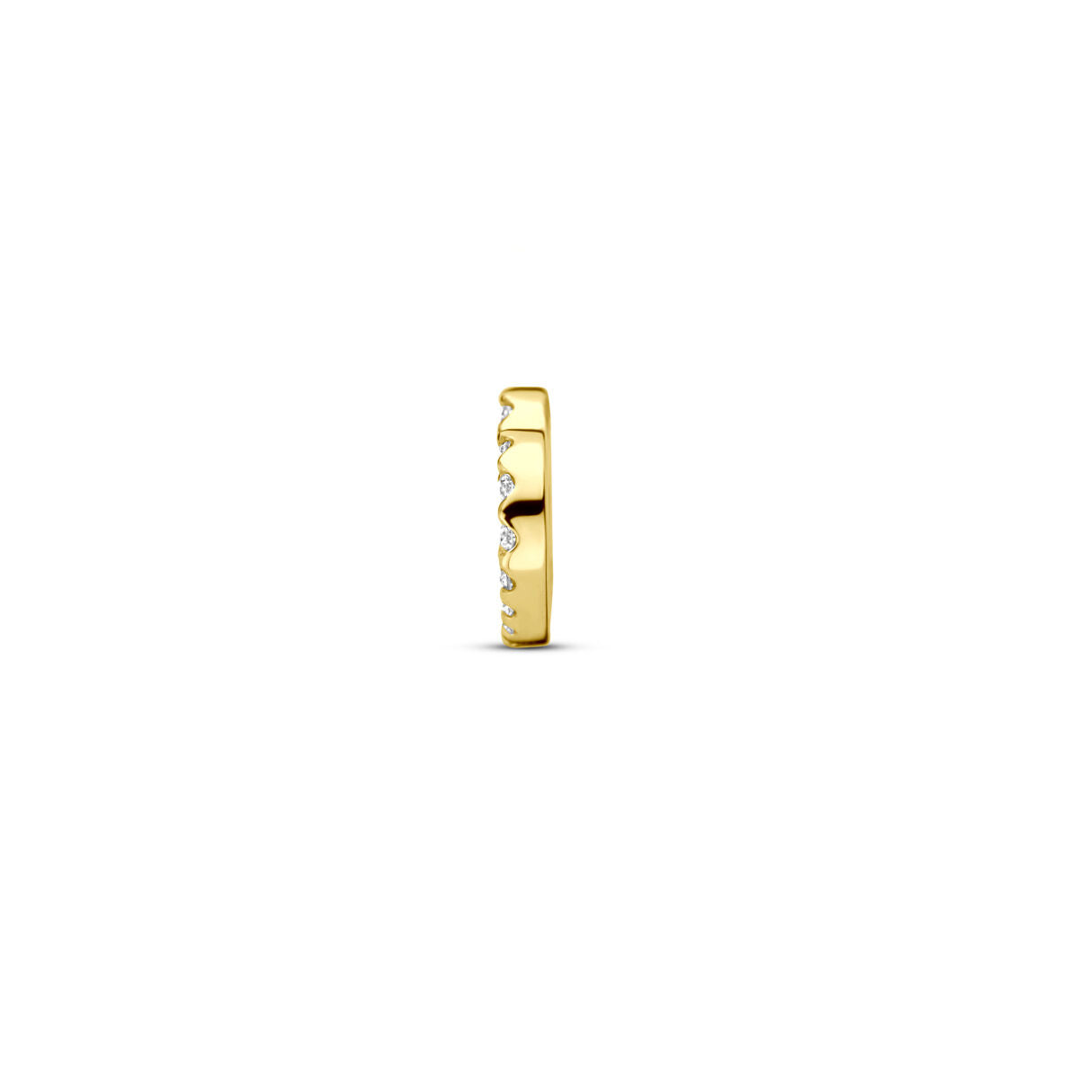 pendentif cœur diamant 0.05ct h si 6,5 mm or jaune 14K