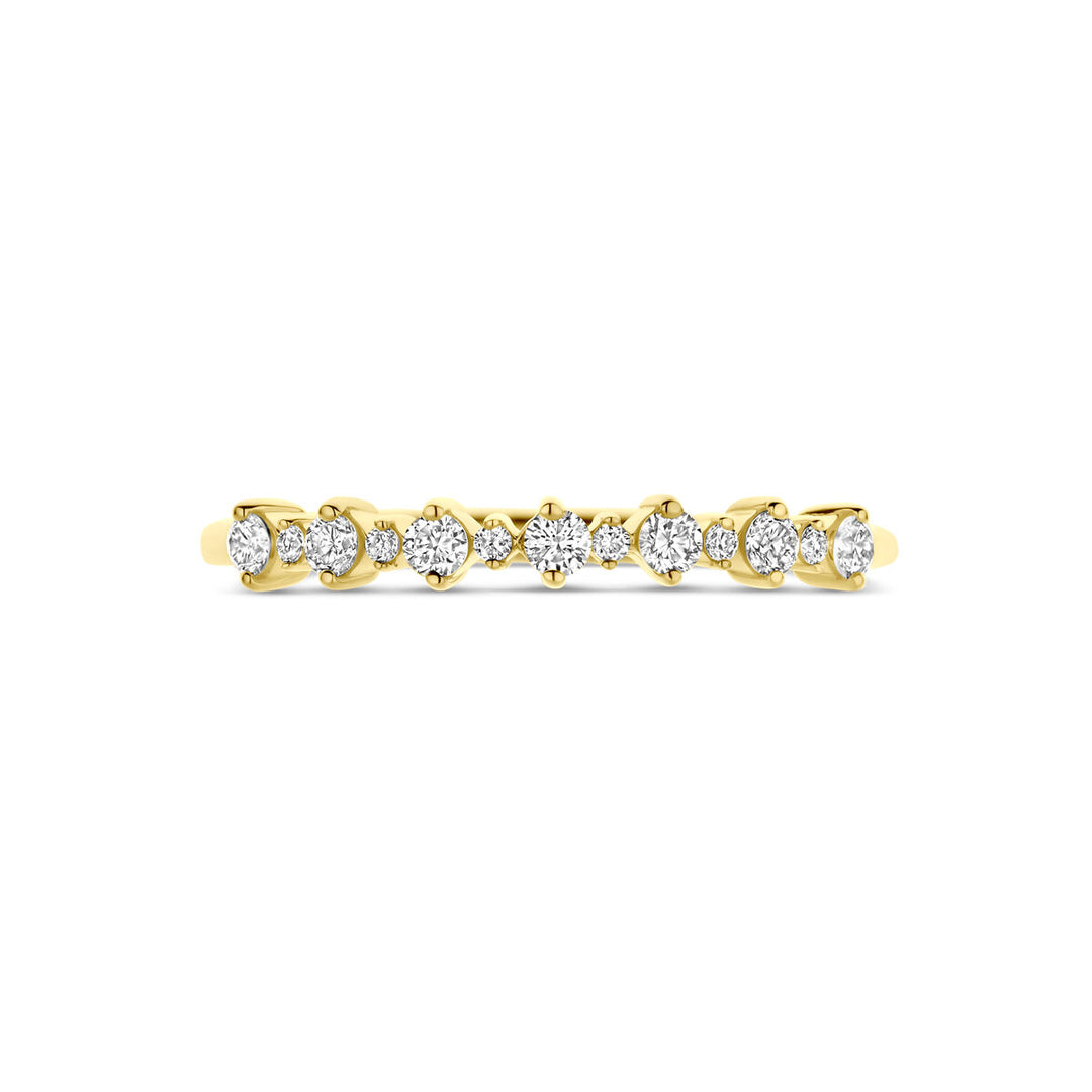 ring lab grown diamant 0.23ct h si 14K geelgoud