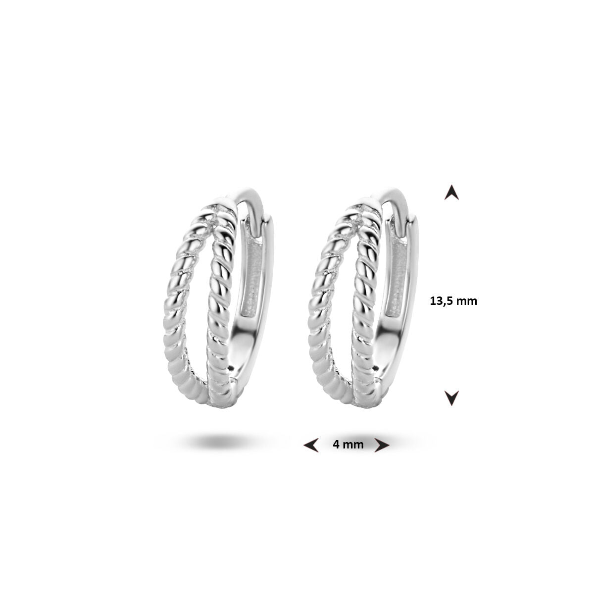 créoles argent rhodiées