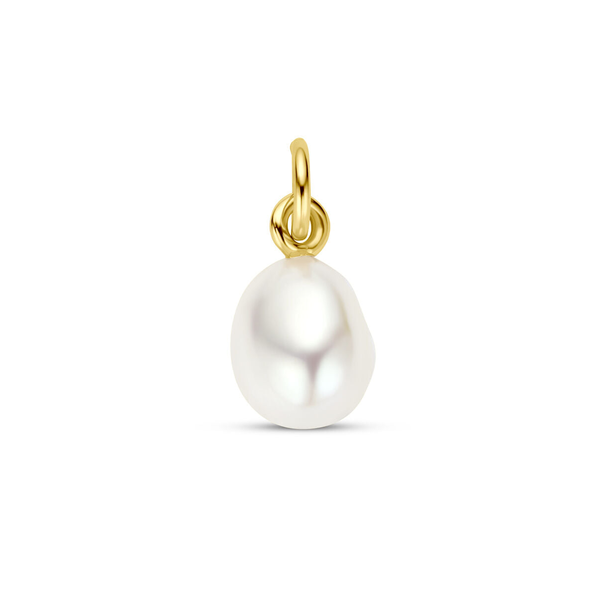 pendentif en perle de 18,5 mm avec finition en argent doré jaune.