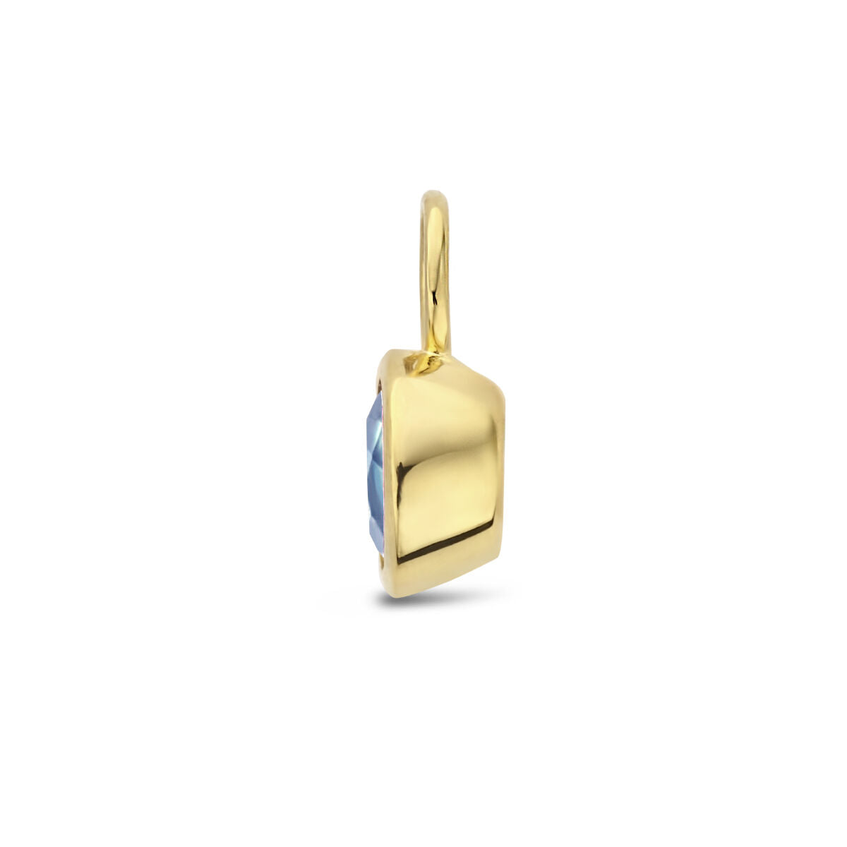 pendentif créole tanzanite à l'unité or jaune 14K