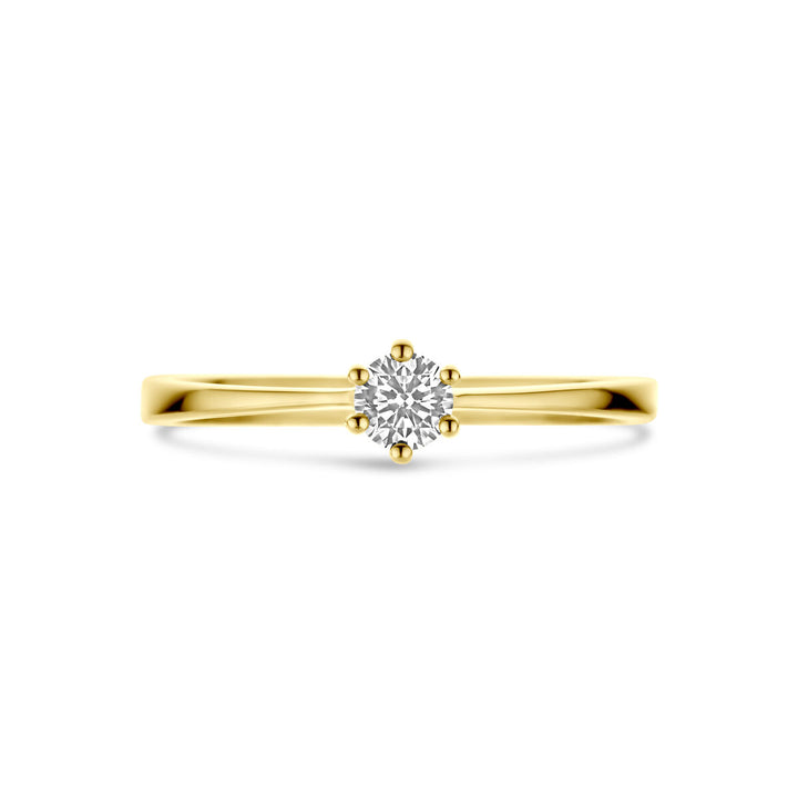 ring zirkonia 14K geelgoud