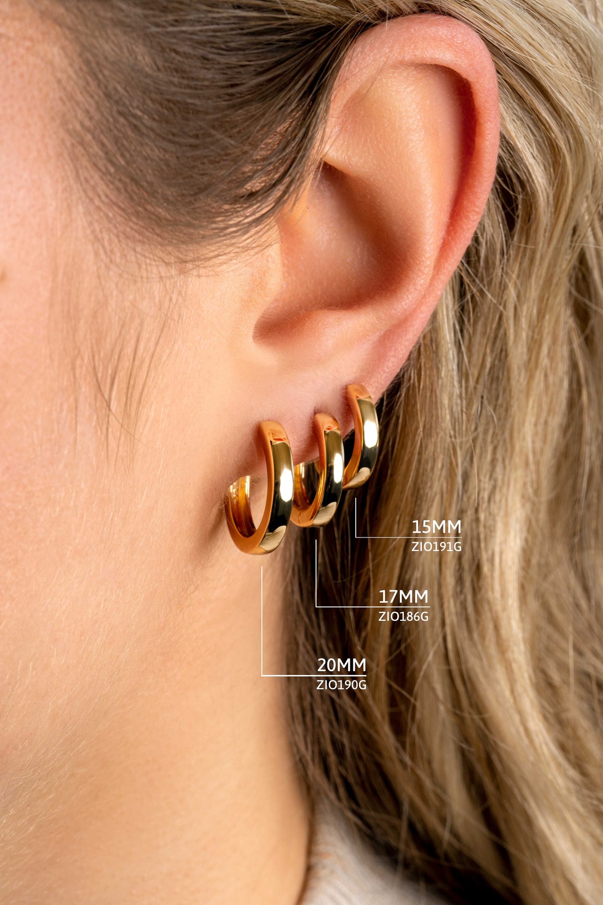Zinzi Boucles d'oreilles Plaqué or Zio191 G
