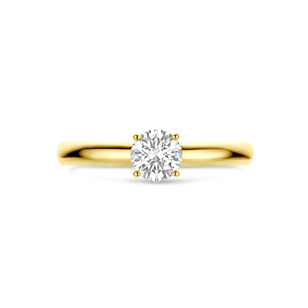 Bague pour femme en or avec diamant cultivé en laboratoire – or jaune 14k
