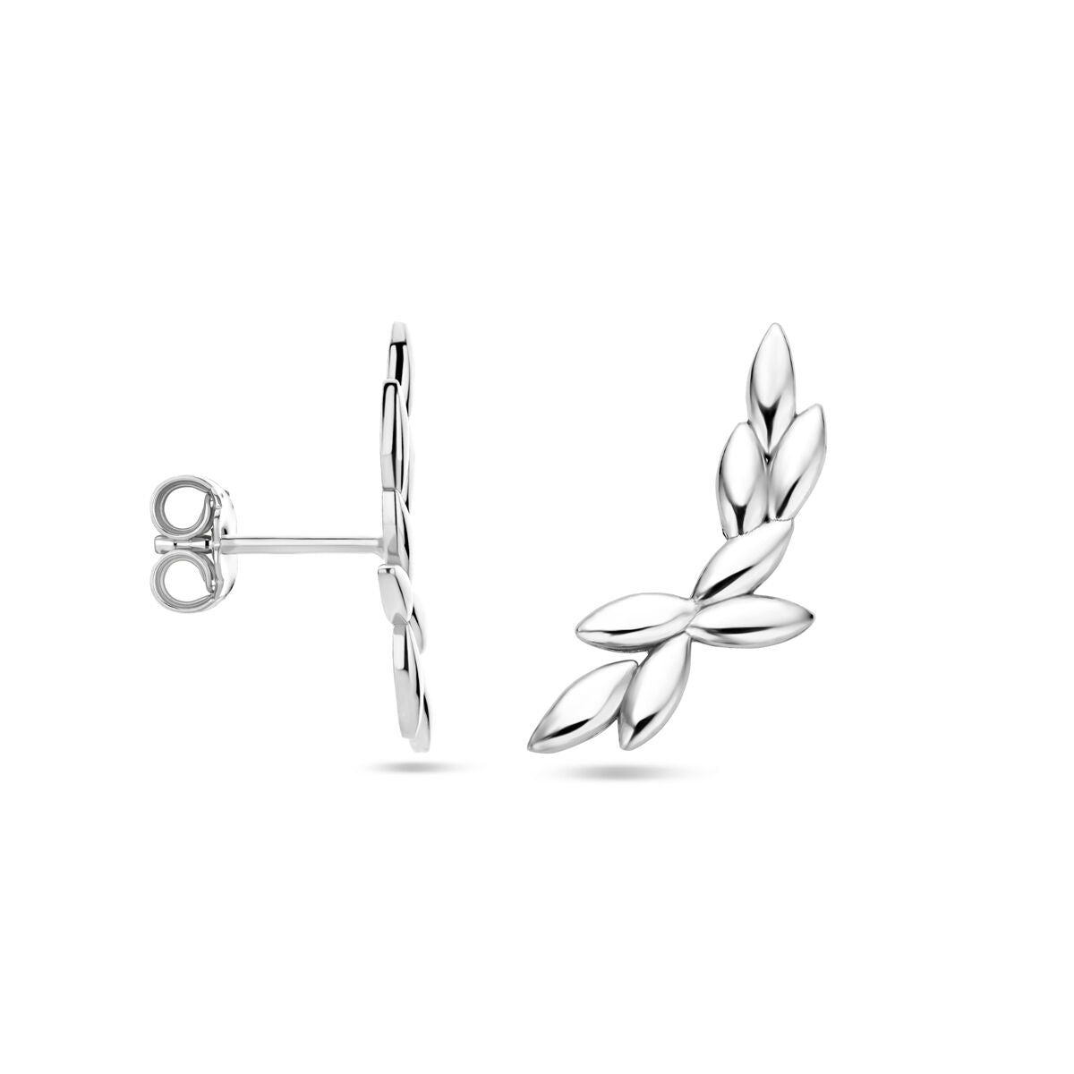 Collection Van der Kooij - puces d'oreilles 20 mm argent rhodié