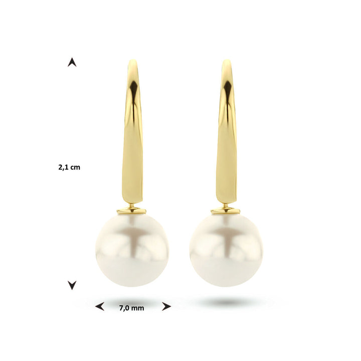 oorhangers parel brisur haak 14K geelgoud