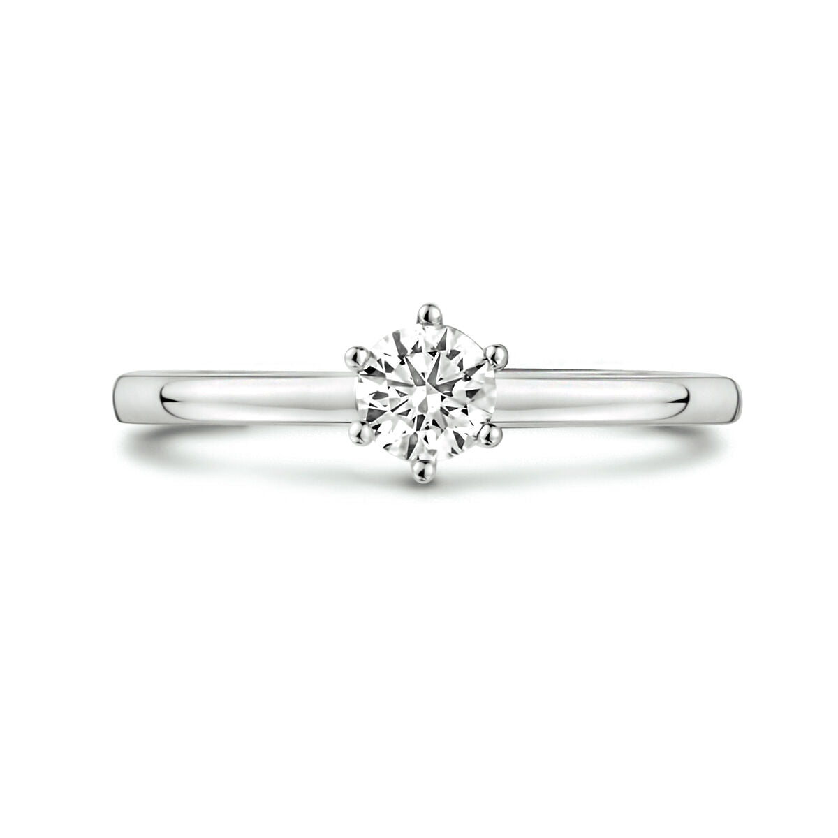bague diamant 0.25ct h si or blanc 14K