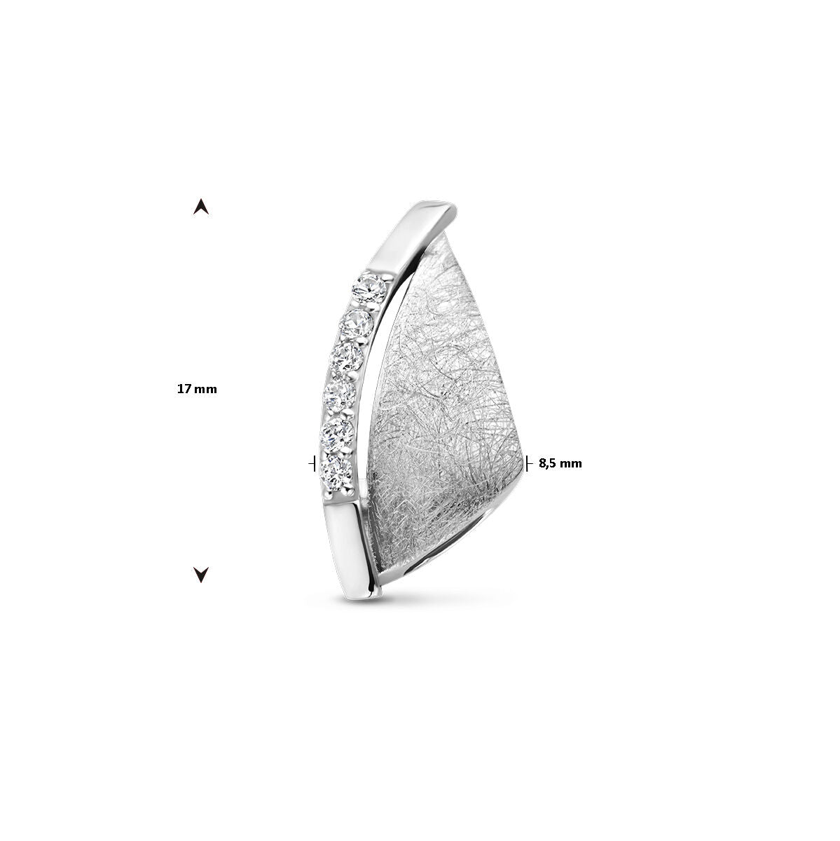 pendentif zircone argent rhodié