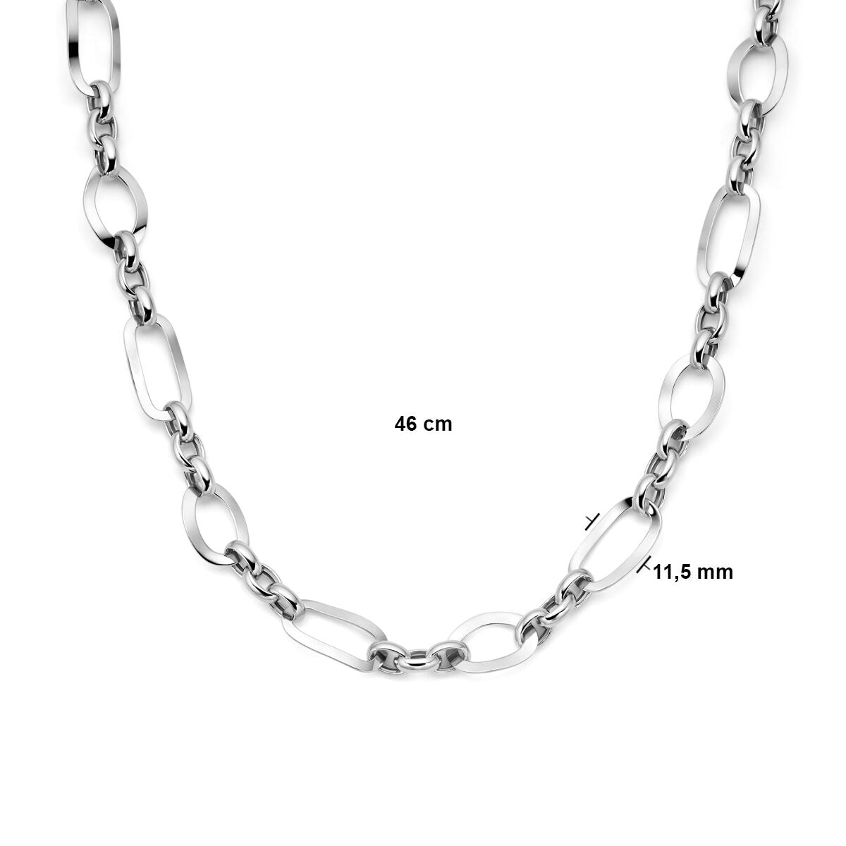 Collier en argent pour femme rhodié