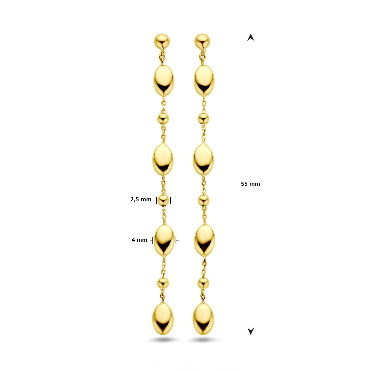 oorhangers 14K geelgoud