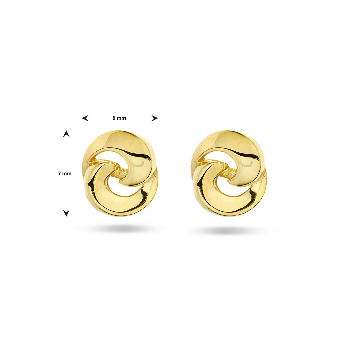 puces d'oreilles 14K or jaune
