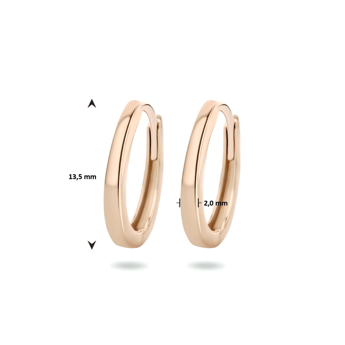 créoles 14K or rose