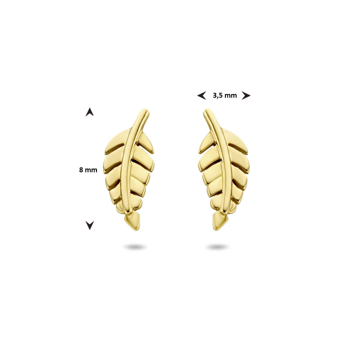 puces d'oreilles ressort or jaune 14K