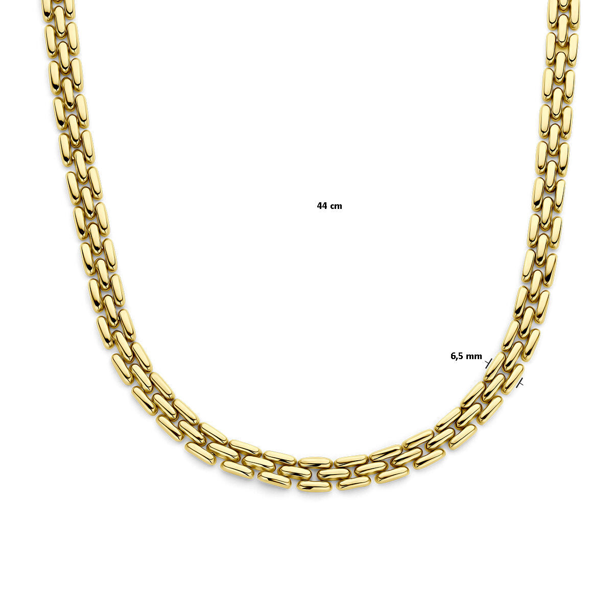 collier panthère 6,5 mm 44 cm or jaune 14K