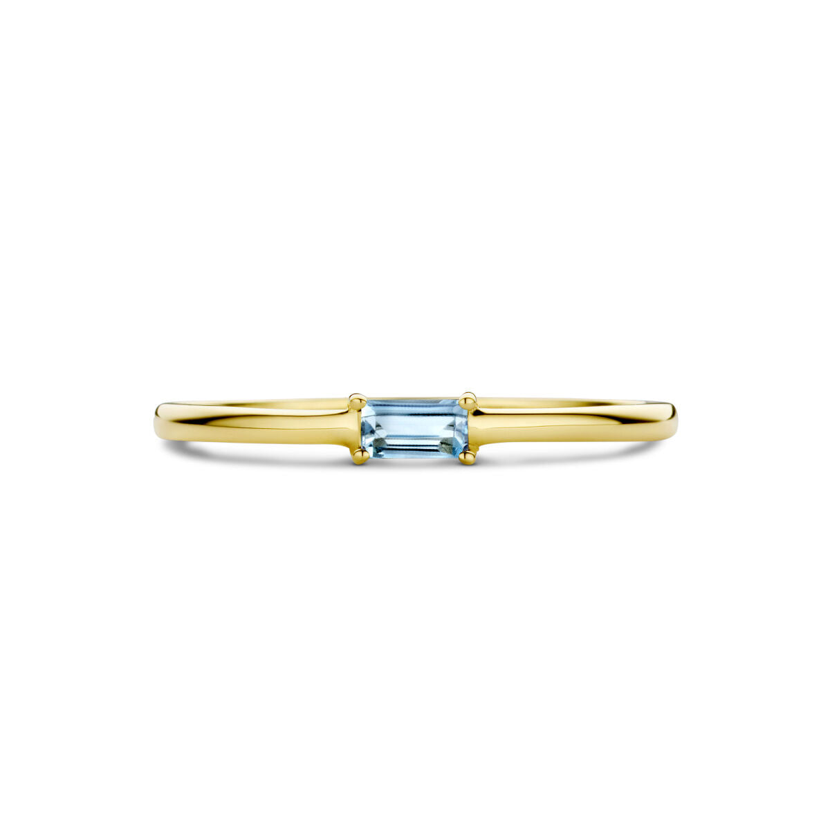 bague avec pierre de naissance topaze décembre 14K or jaune