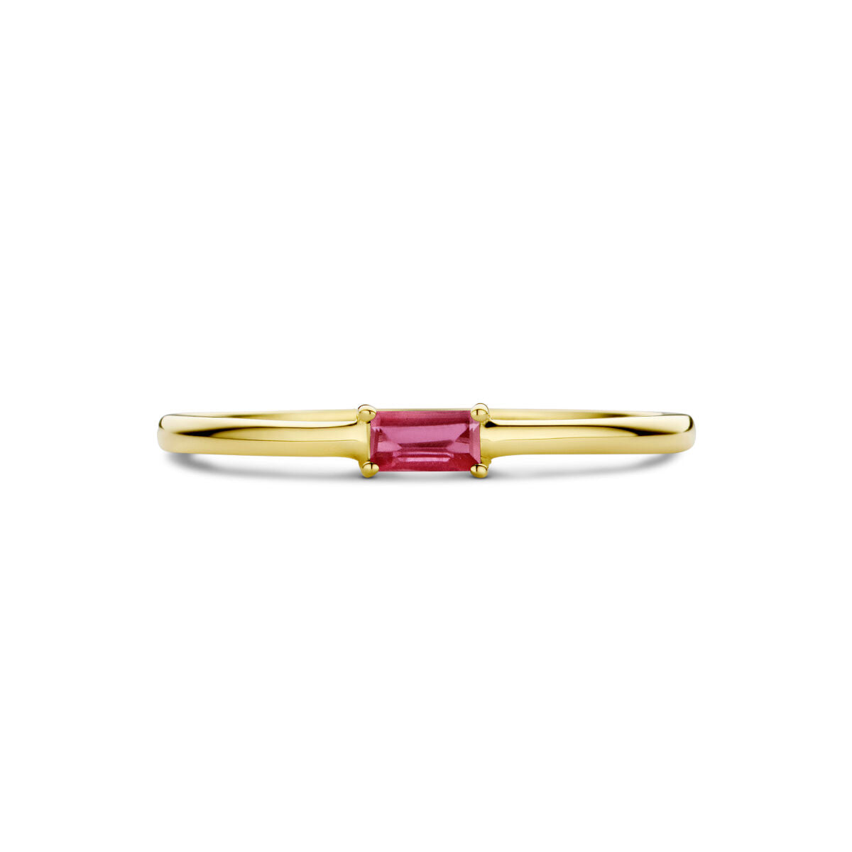 bague avec pierre de naissance rubis juillet 14K or jaune