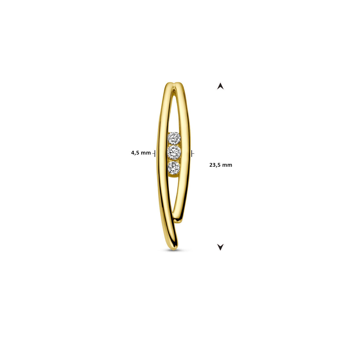 pendentif diamant 0.10ct h si or jaune 14K