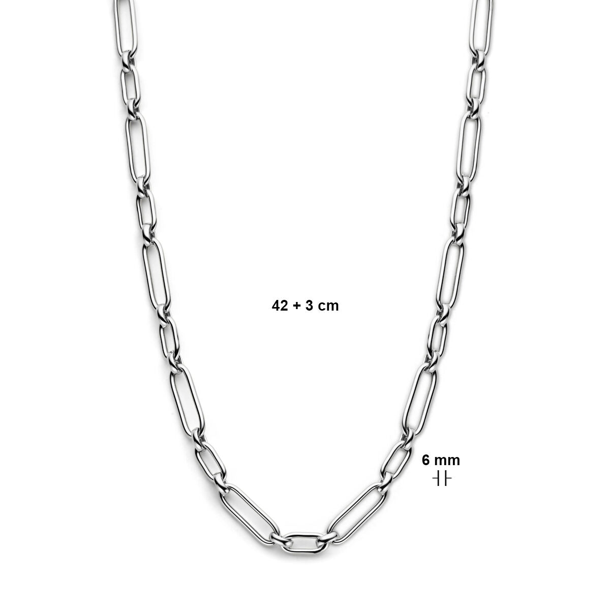 Collier en argent pour femme rhodié