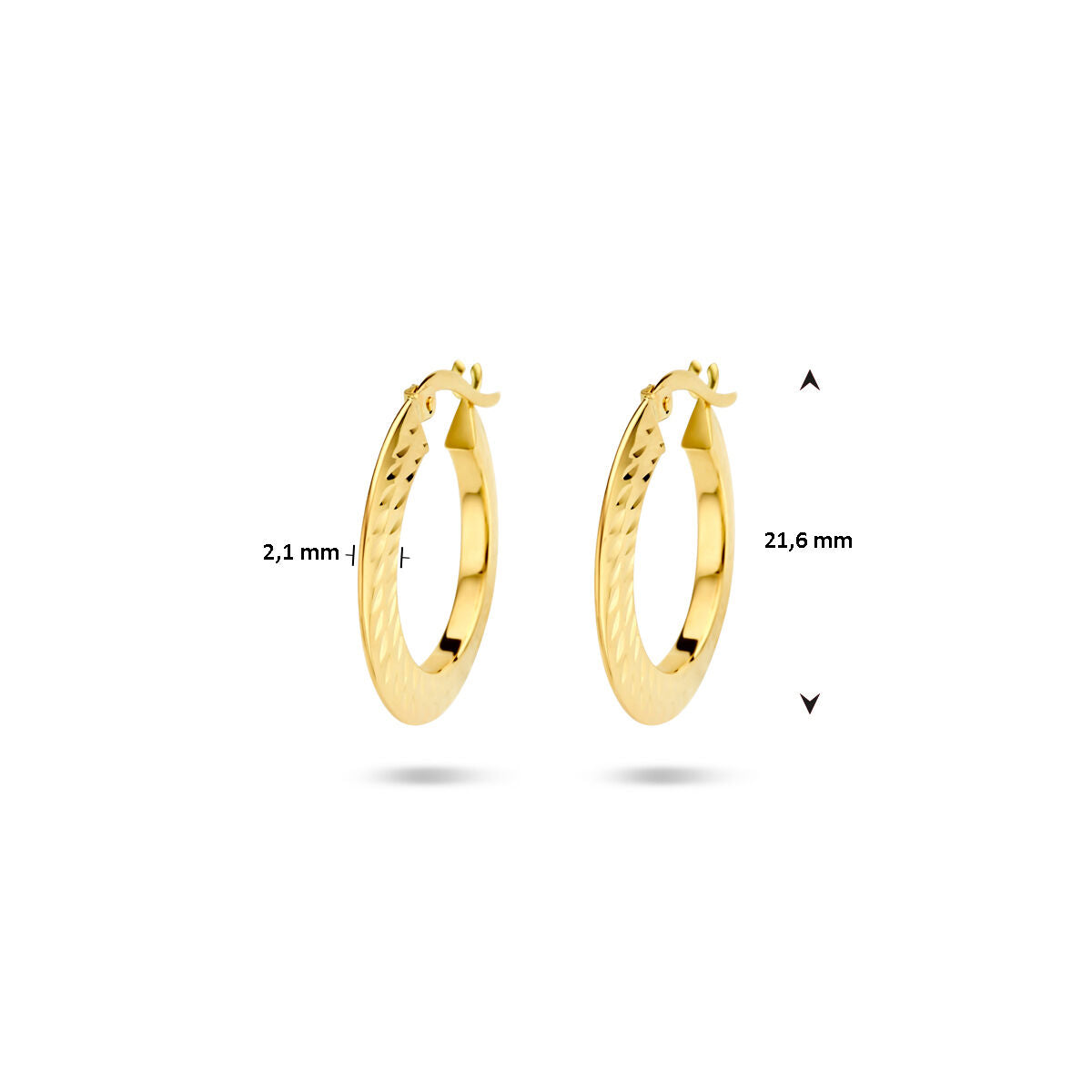 créoles tube pointu 14K or jaune