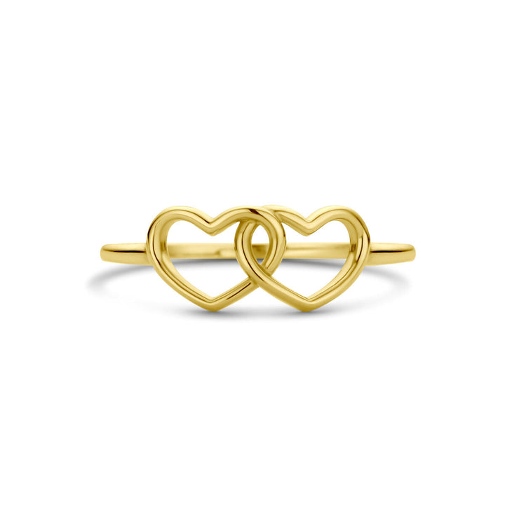 ring hartjes 14K geelgoud