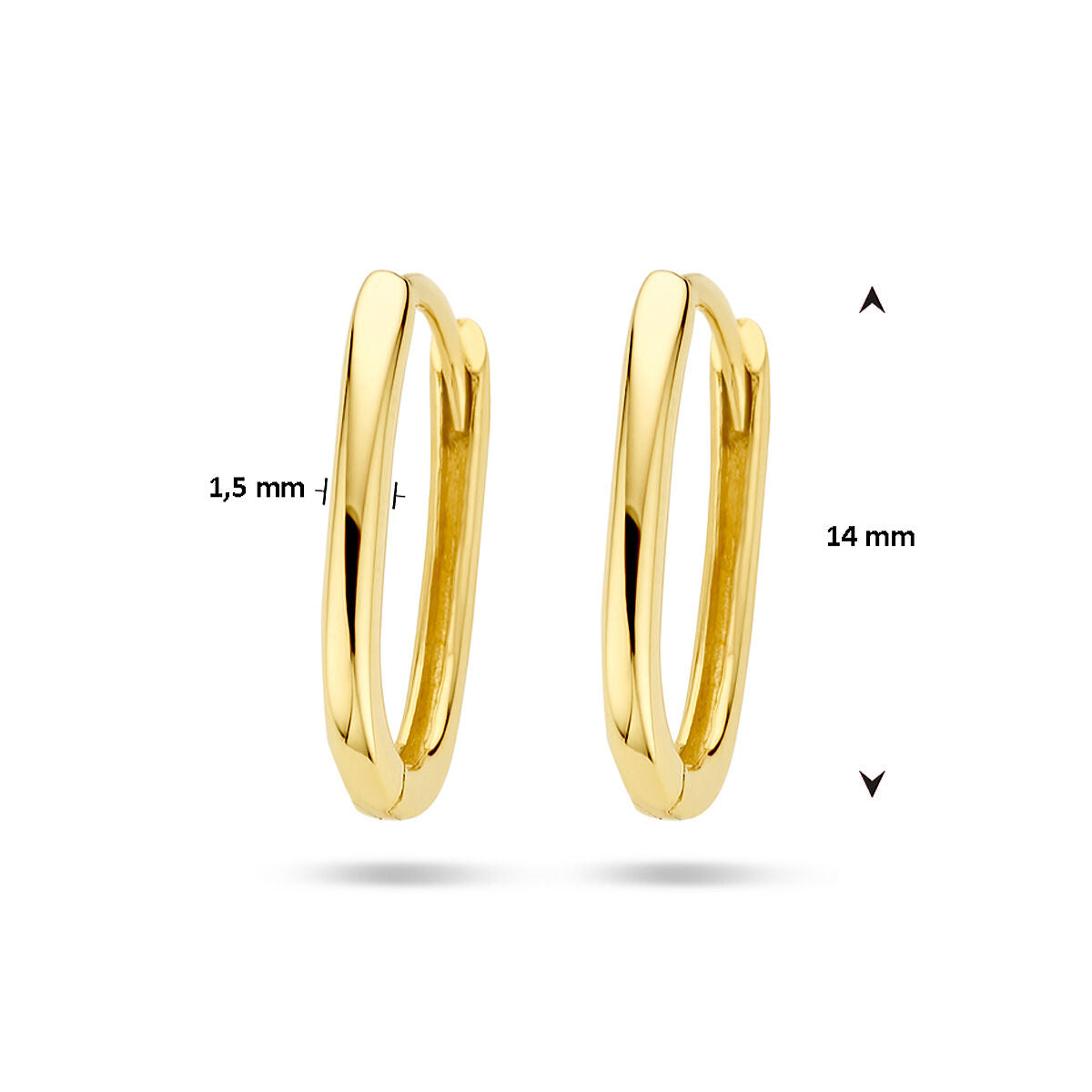 créoles paperclip 14K or jaune