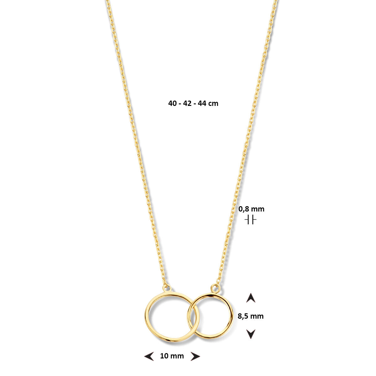 Collier en or pour femme ronds 14K