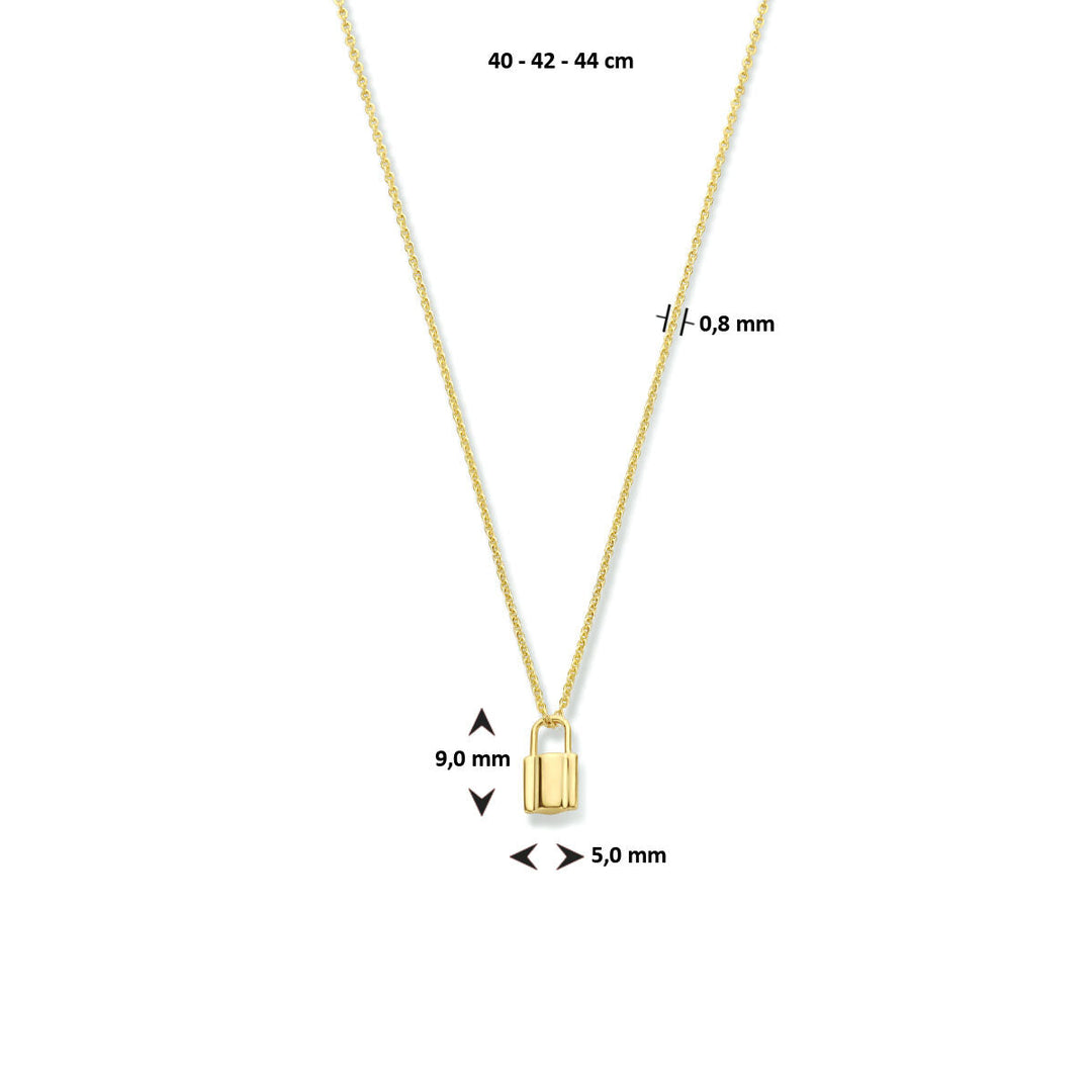 Gouden dames ketting slot 14K