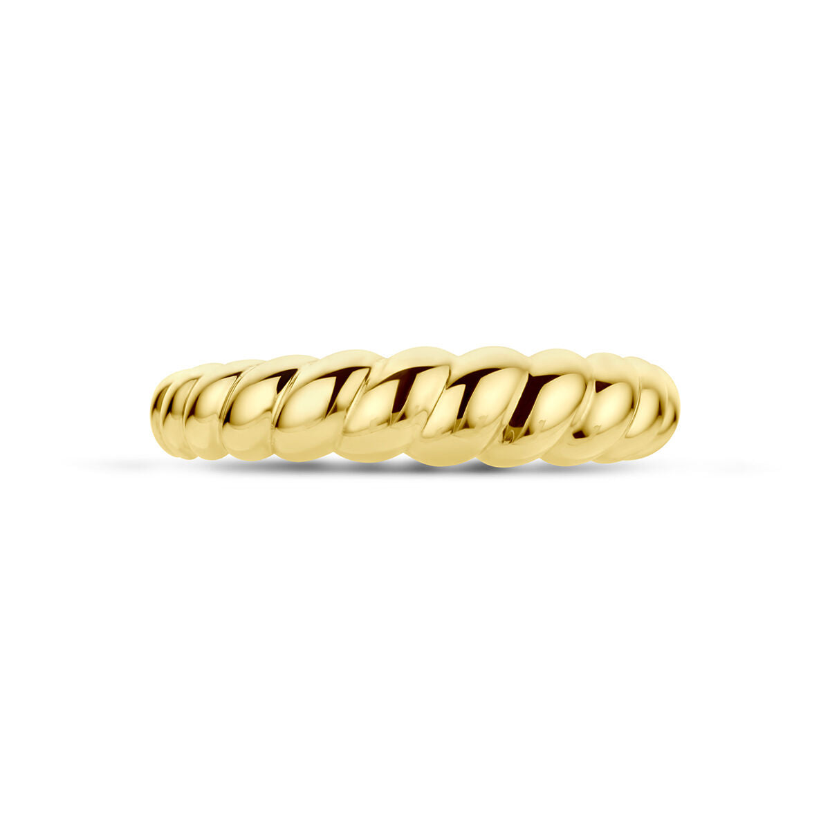 bague torsadée en or jaune 14K