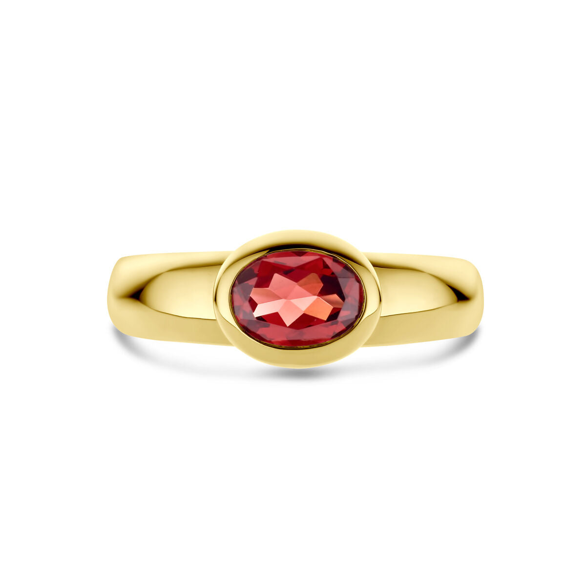 bague grenat 14K or jaune