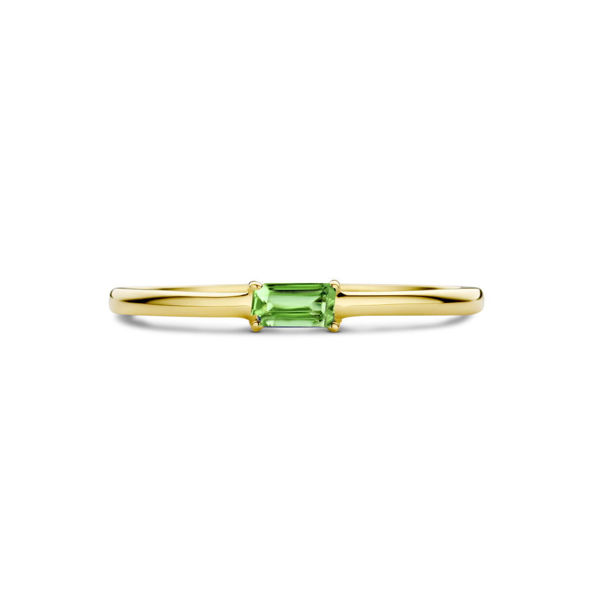 bague avec pierre de naissance émeraude mai 14K or jaune