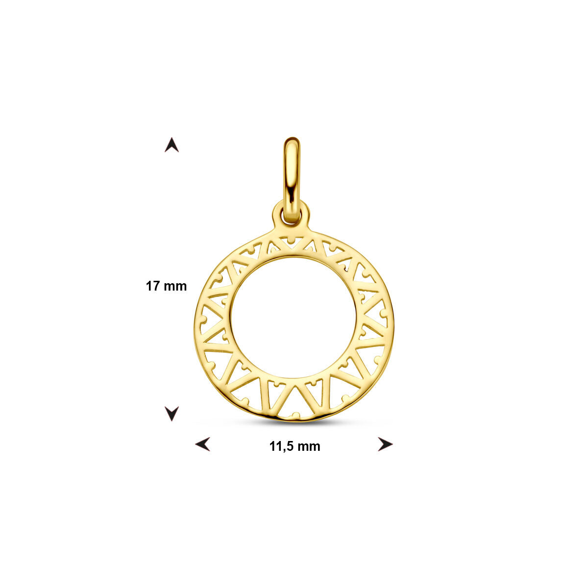 pendentif cercle 14K or jaune