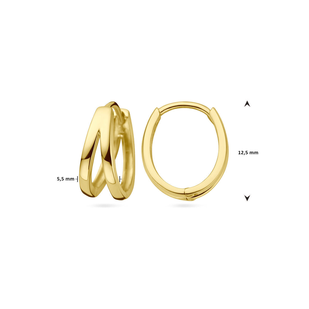 créoles 14K or jaune