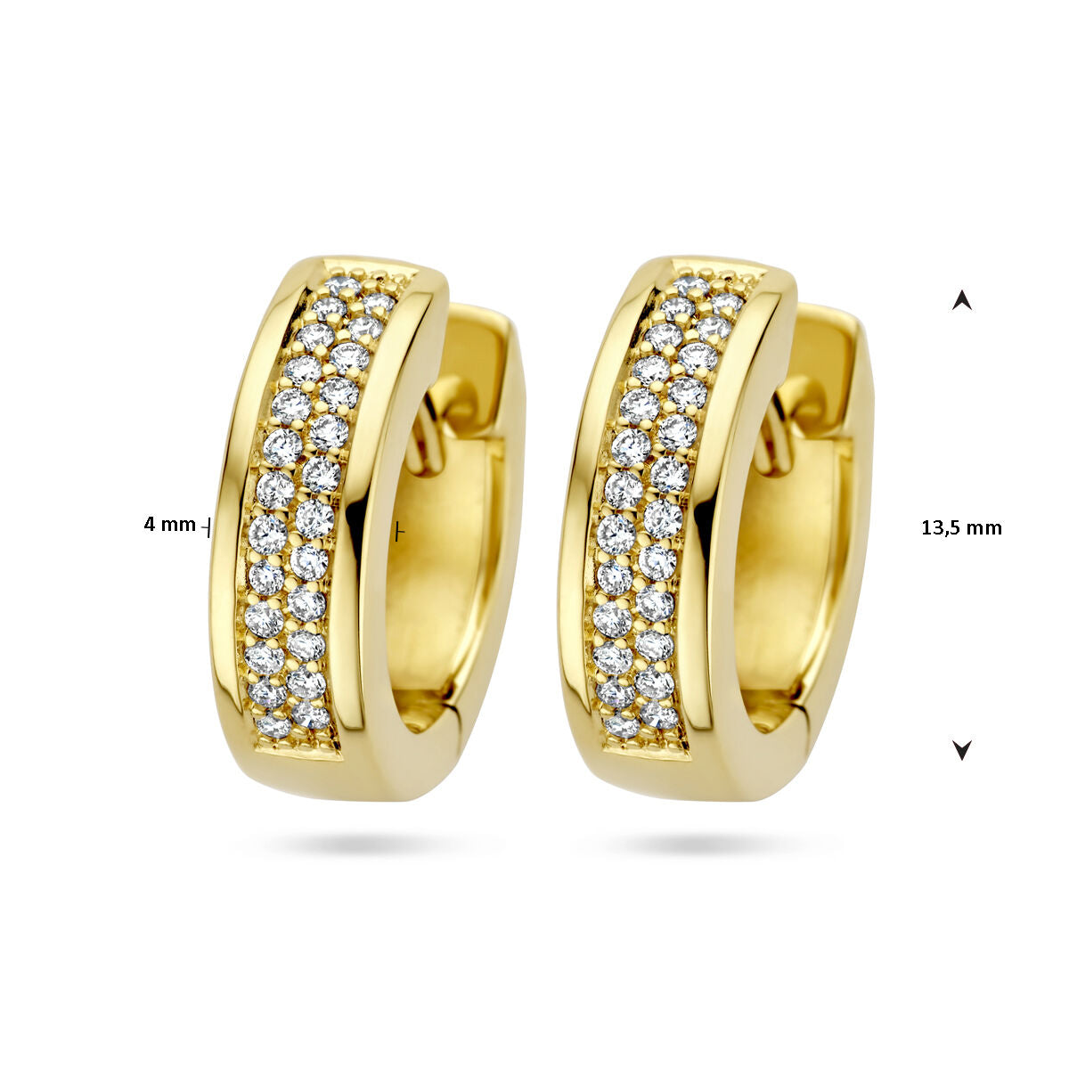 créoles diamant 0.25ct (2x0.125ct) h si or jaune 14K