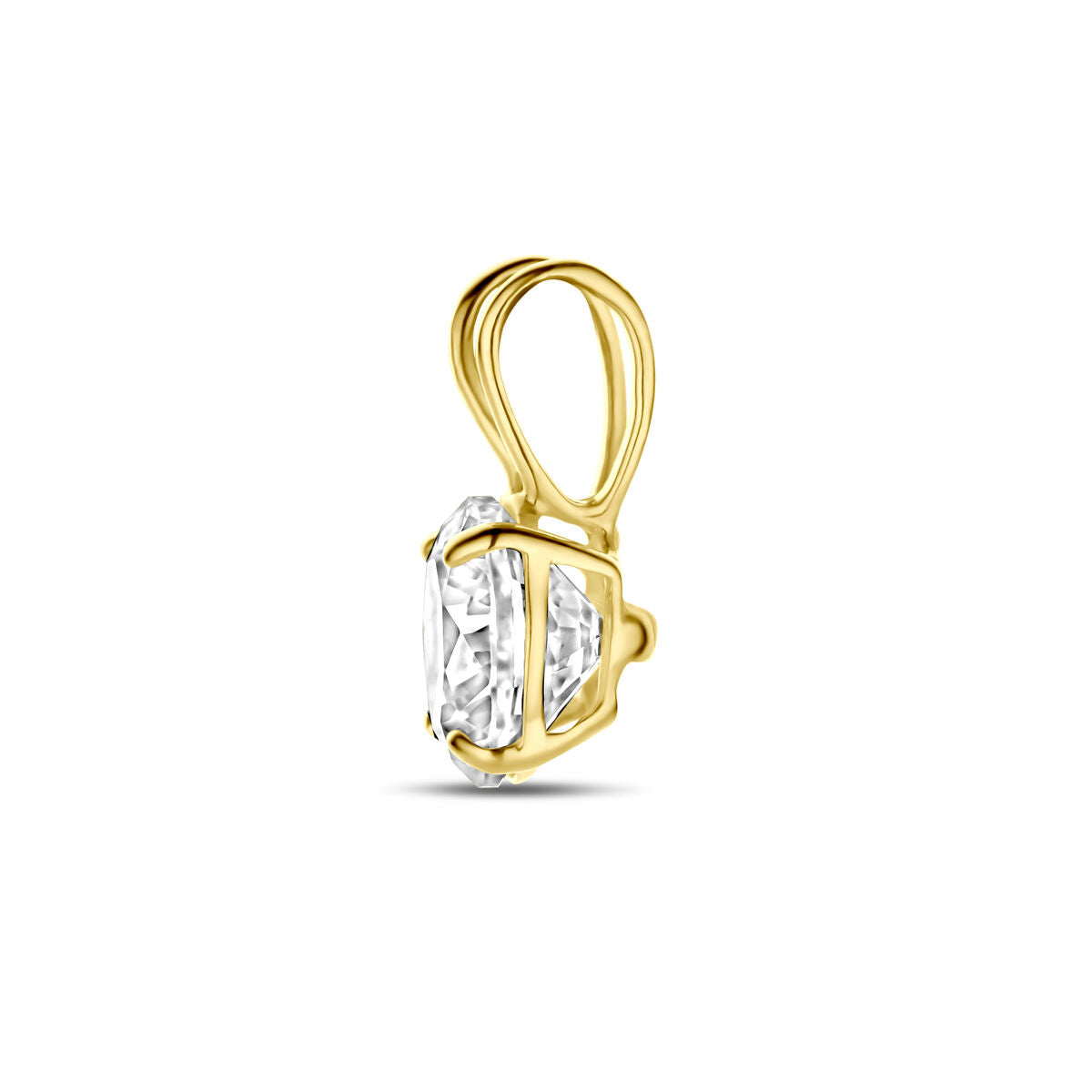 pendentif zircone 14K or jaune