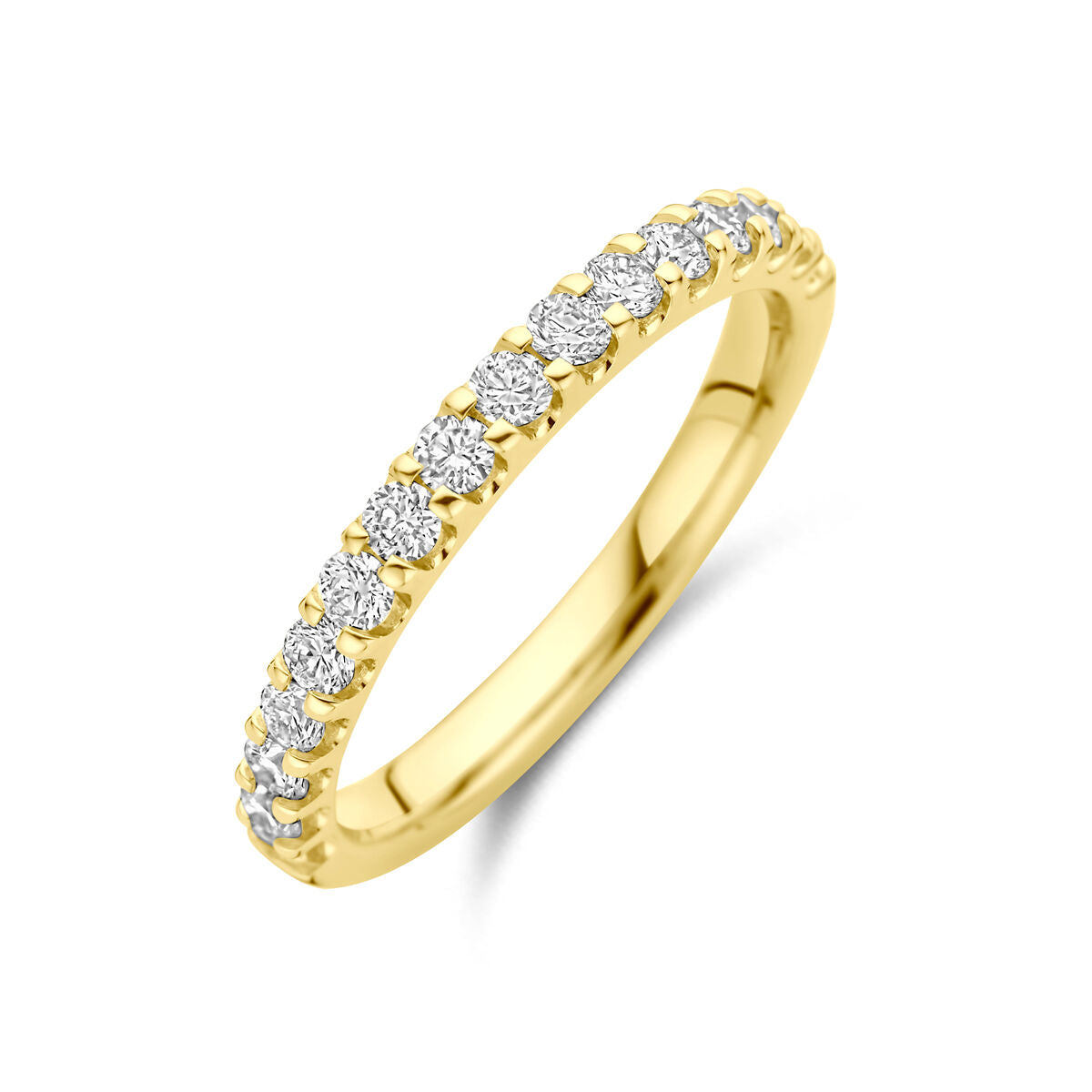 Bague en or jaune 14K ornée de diamants lab-grown de 0,51 ct.