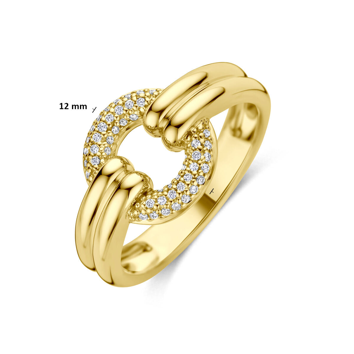 Bague pour femme en or avec diamant – or jaune 14k