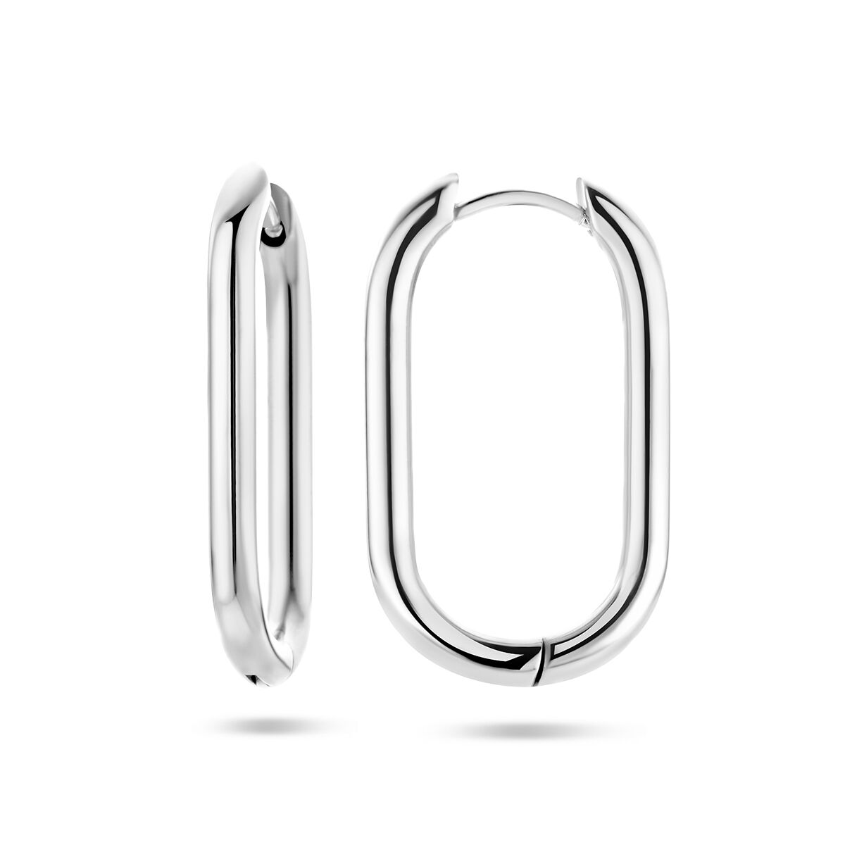 créoles paperclip acier