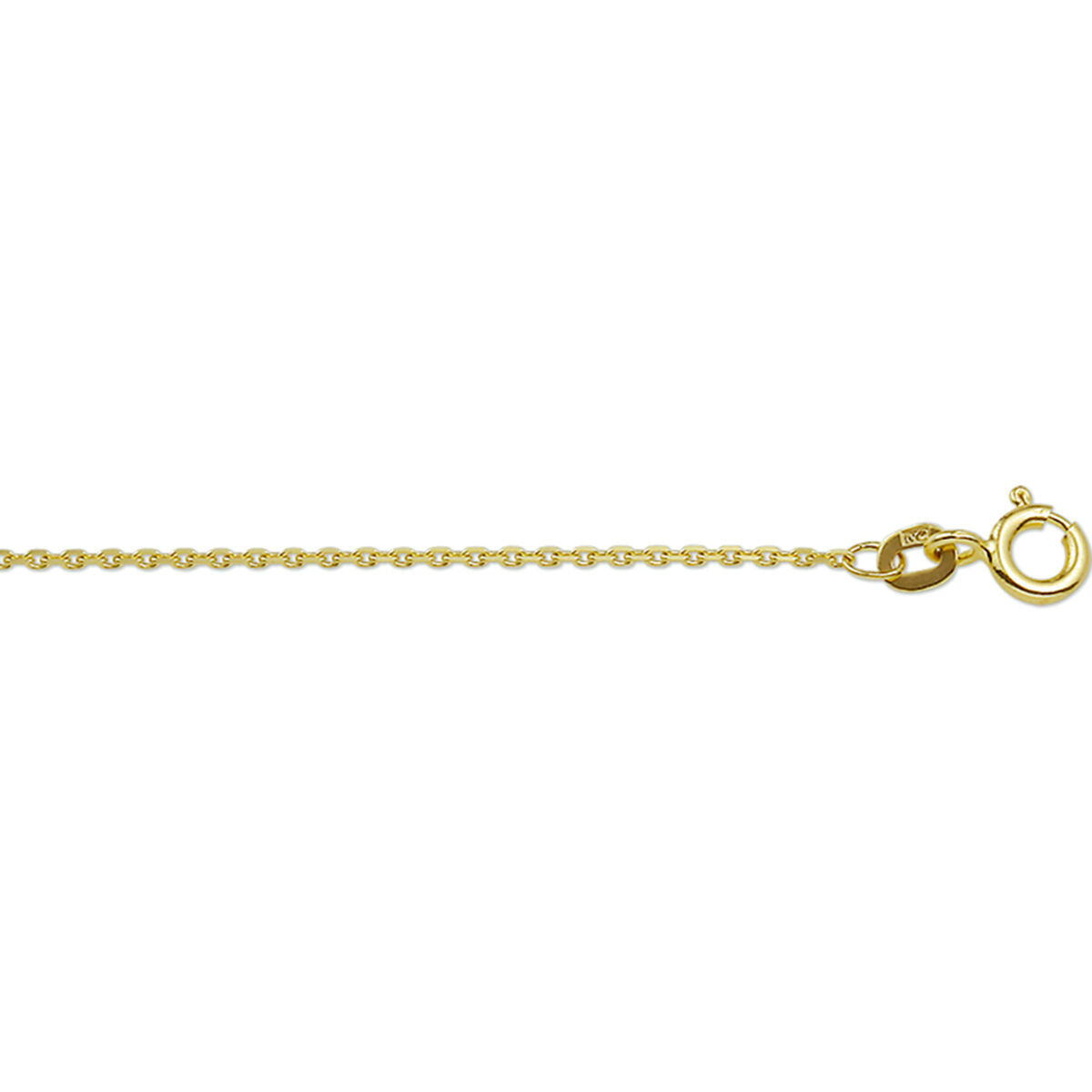 Chaîne en or jaune 18 carats avec maillons en forme d'ancre.
