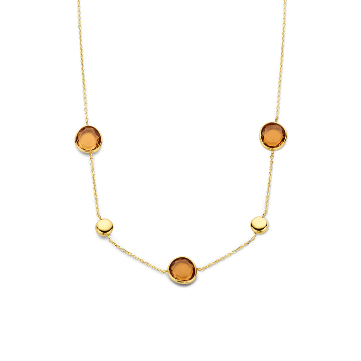 collier citrien 40 – 42 -44 cm 14K geelgoud