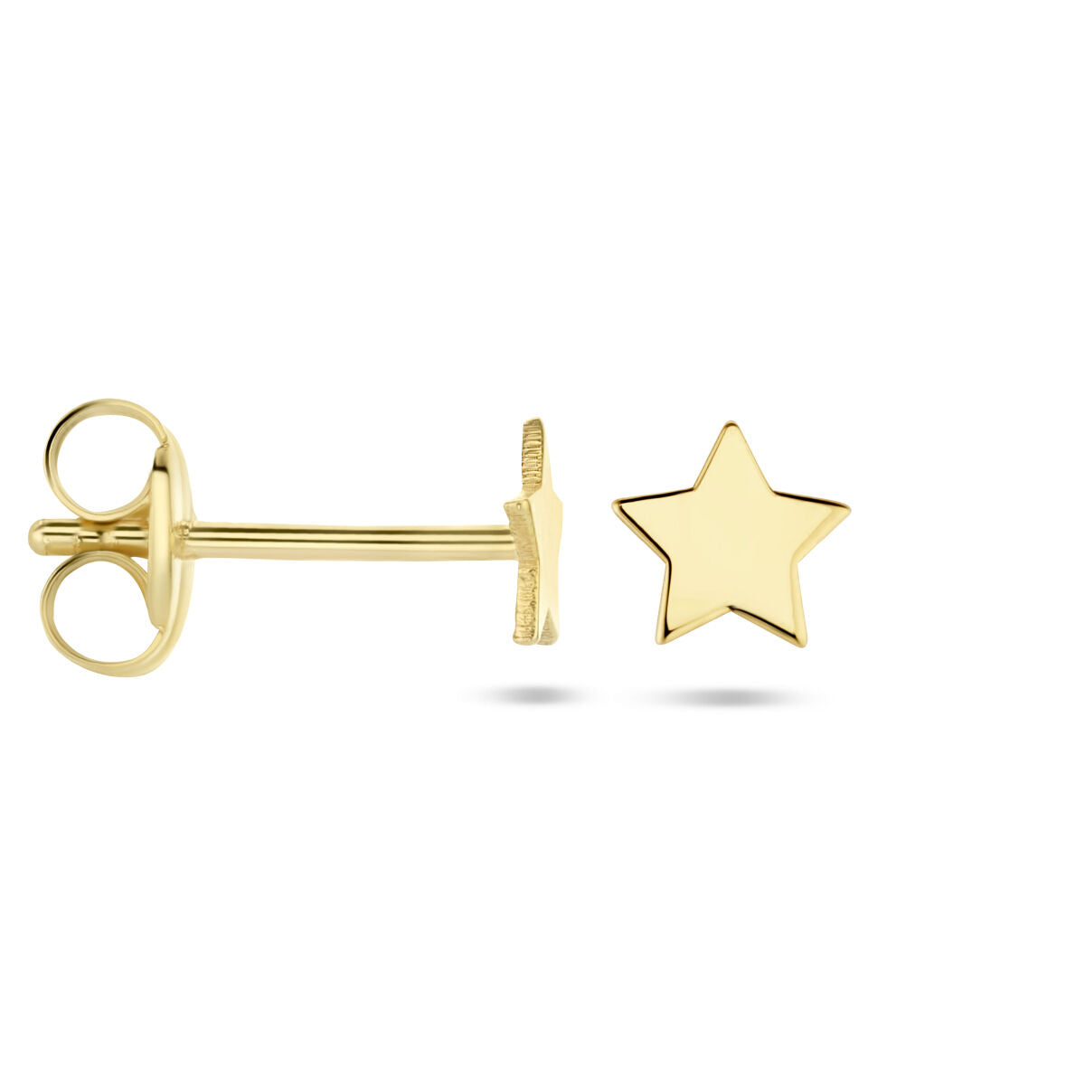 puces d'oreilles étoile 14K or jaune