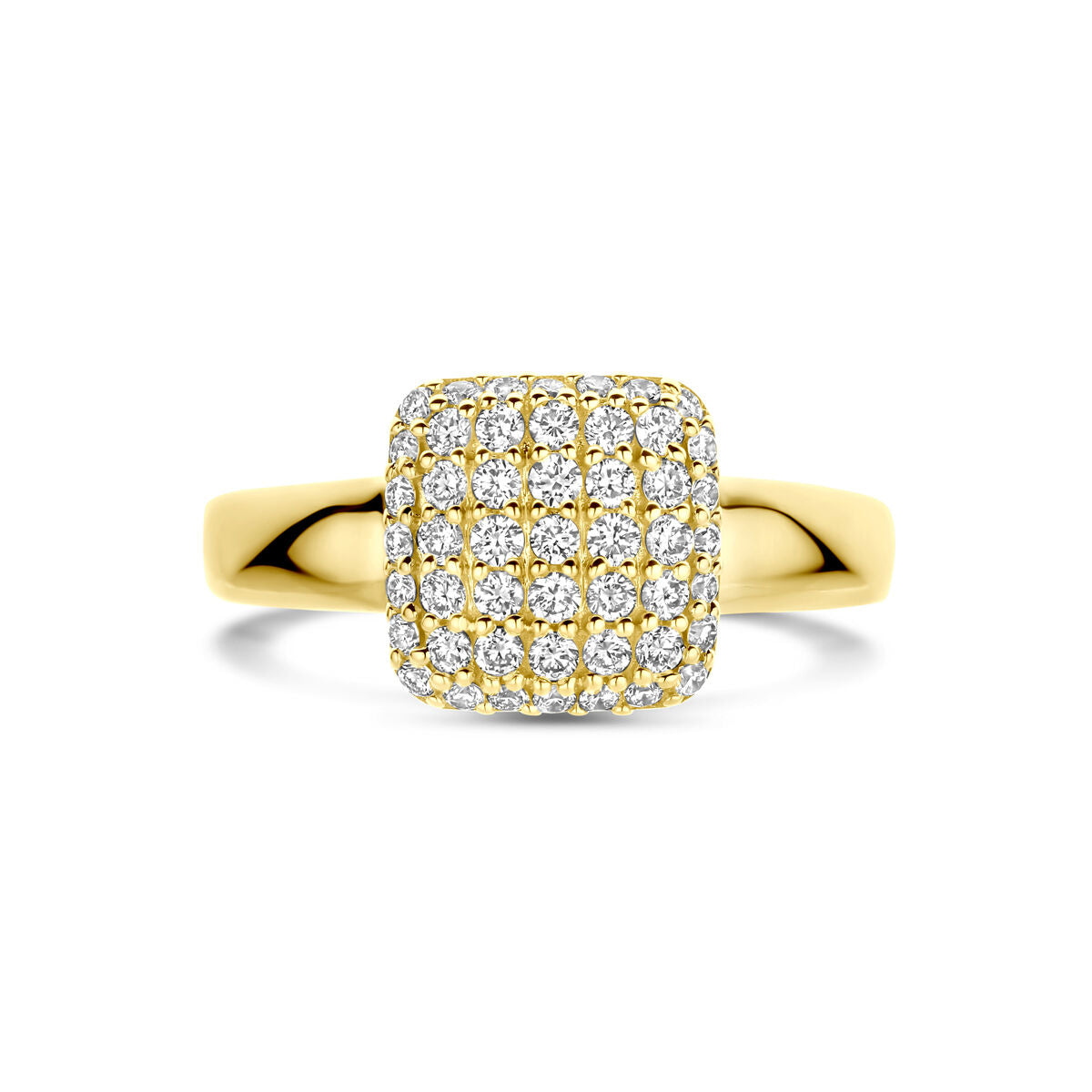 Bague pour femme en or jaune 14k avec diamant de 0.50ct cultivé en laboratoire