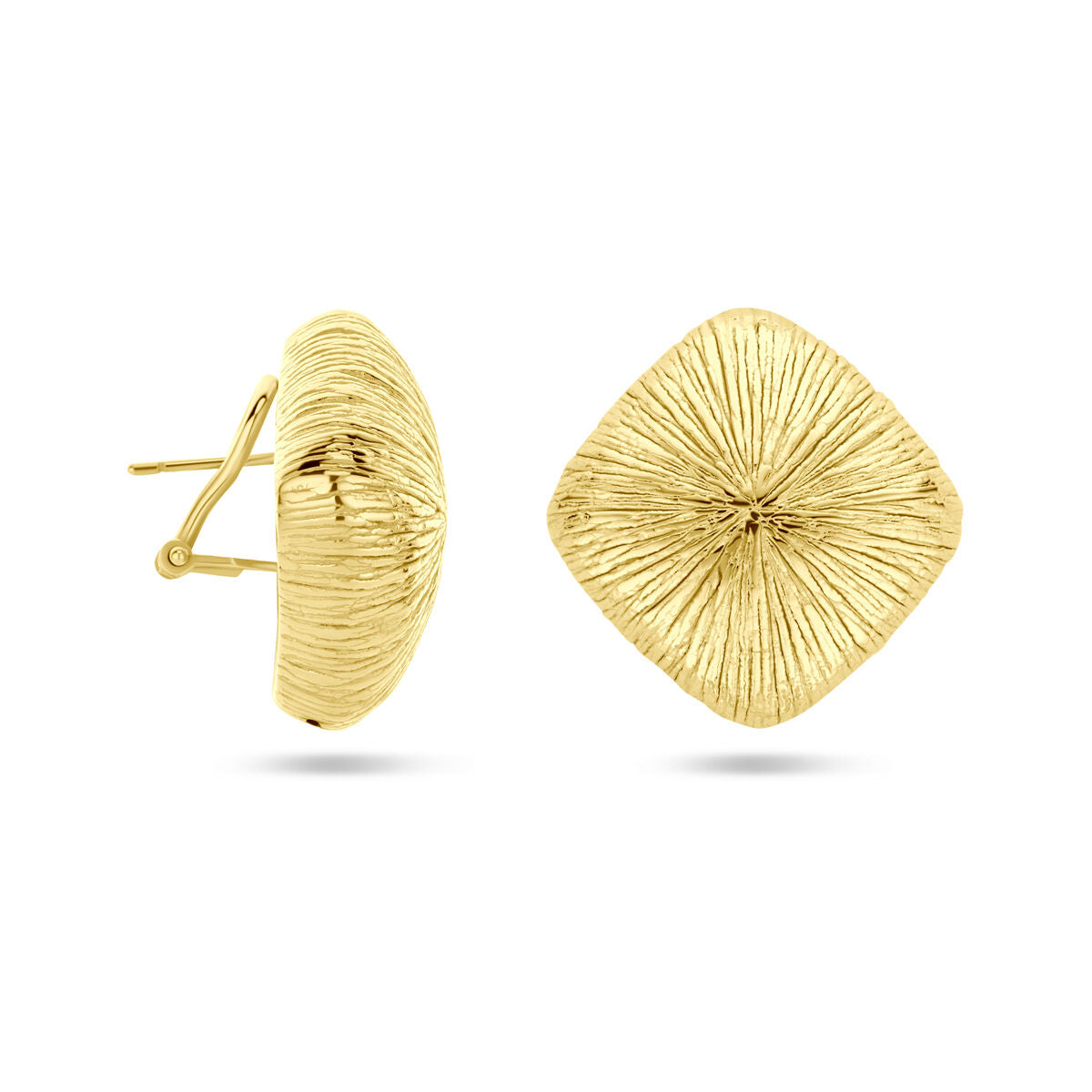puces d'oreilles 27 mm 1 micron argent plaqué or (jaune)