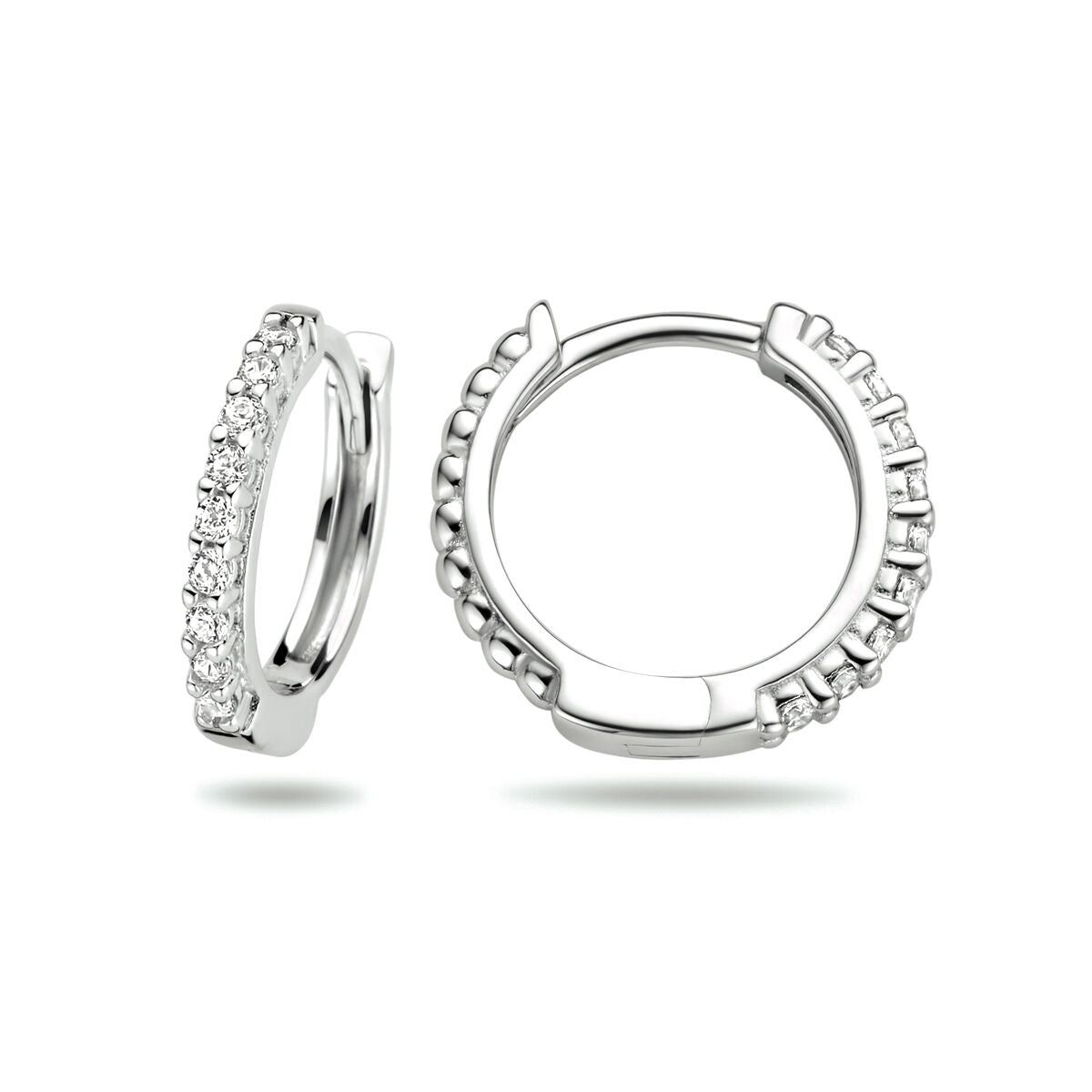 créoles zircone argent rhodié