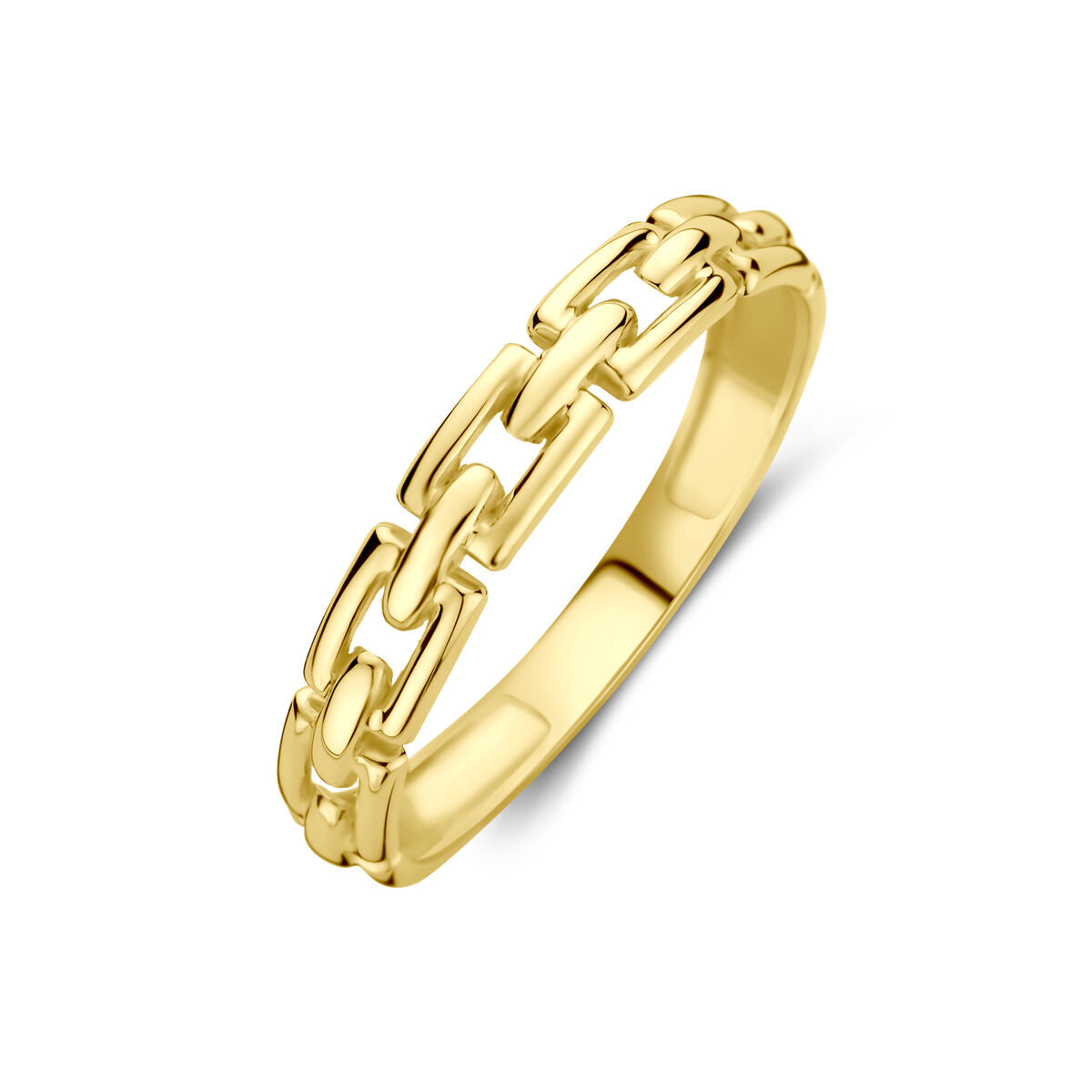 bague en or jaune 14K avec maillons en chaîne