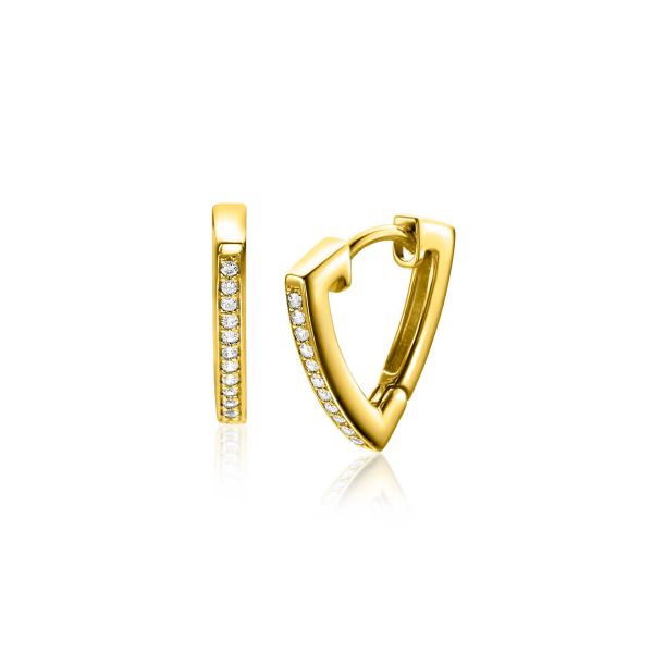 Zinzi oorringen zilver verguld ZIO2607