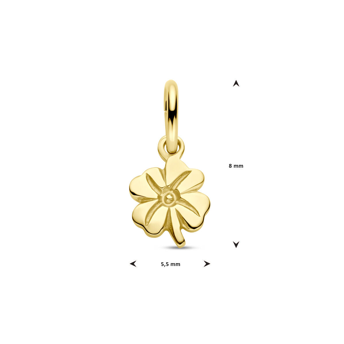 pendentif trèfle 14K or jaune