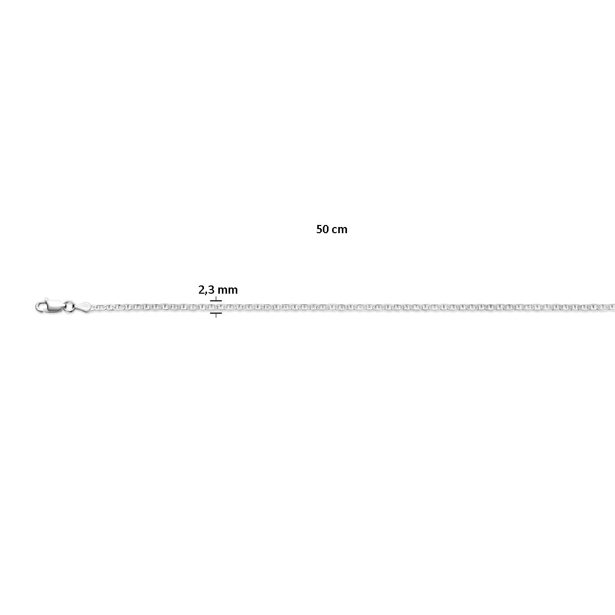 ancre 2,3 mm argent blanc