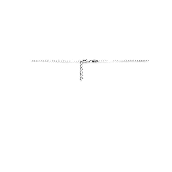 collier hartjes 36 + 2 cm zilver gerhodineerd